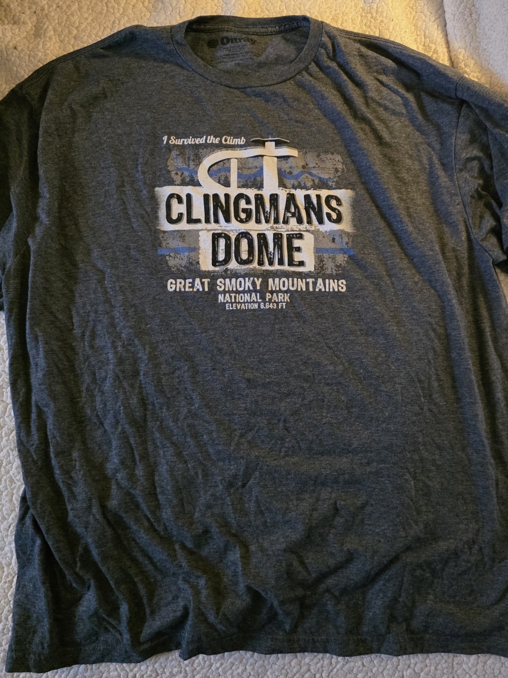 Clingmans Dome Graphic Short-Sleeve Tee — Dark Gray by Ouray